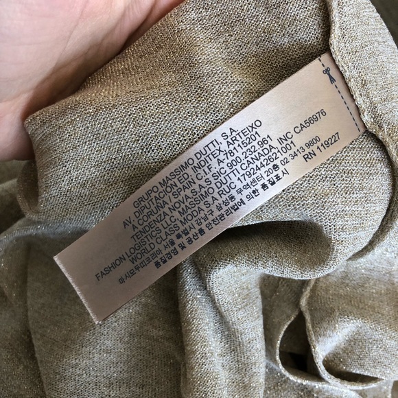 Massimo Dutti cardigan sparkly gold - Picture 7 of 8